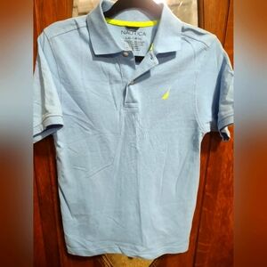 Nautica Light Blue Polo Shirt L 14/16